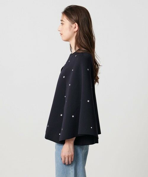UNITED ARROWS / ユナイテッドアローズ ニット・セーター | エンブロイダリー フラワー ケープニット ‐ウォッシャブル‐ | 詳細21