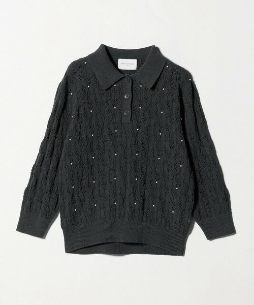 UNITED ARROWS / ユナイテッドアローズ ニット・セーター | フェイクパール レース プルオーバー ニット ウォッシャブル | 詳細12