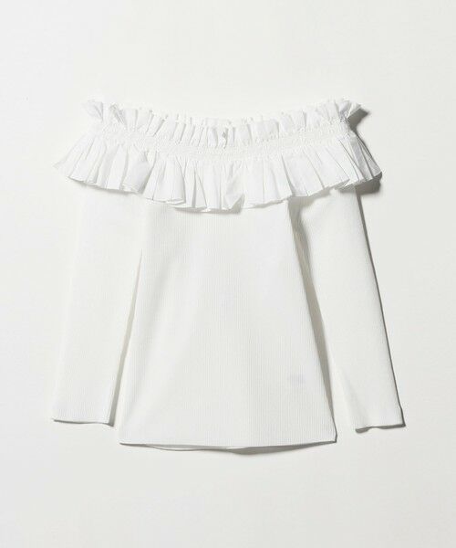 UNITED ARROWS / ユナイテッドアローズ ニット・セーター | ギャザー オフショルダー 7分袖ニット ‐ウォッシャブル‐ | 詳細3