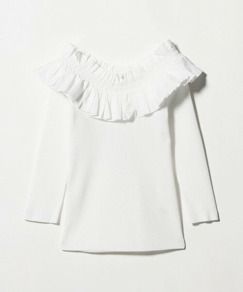 UNITED ARROWS / ユナイテッドアローズ ニット・セーター | ギャザー オフショルダー 7分袖ニット ‐ウォッシャブル‐ | 詳細4