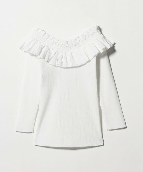 UNITED ARROWS / ユナイテッドアローズ ニット・セーター | ギャザー オフショルダー 7分袖ニット ‐ウォッシャブル‐ | 詳細5