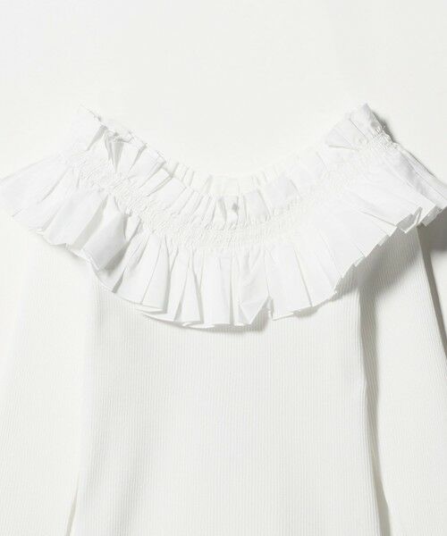 UNITED ARROWS / ユナイテッドアローズ ニット・セーター | ギャザー オフショルダー 7分袖ニット ‐ウォッシャブル‐ | 詳細6