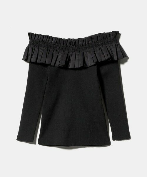 UNITED ARROWS / ユナイテッドアローズ ニット・セーター | ギャザー オフショルダー 7分袖ニット ‐ウォッシャブル‐ | 詳細12