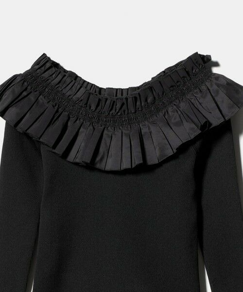 UNITED ARROWS / ユナイテッドアローズ ニット・セーター | ギャザー オフショルダー 7分袖ニット ‐ウォッシャブル‐ | 詳細14