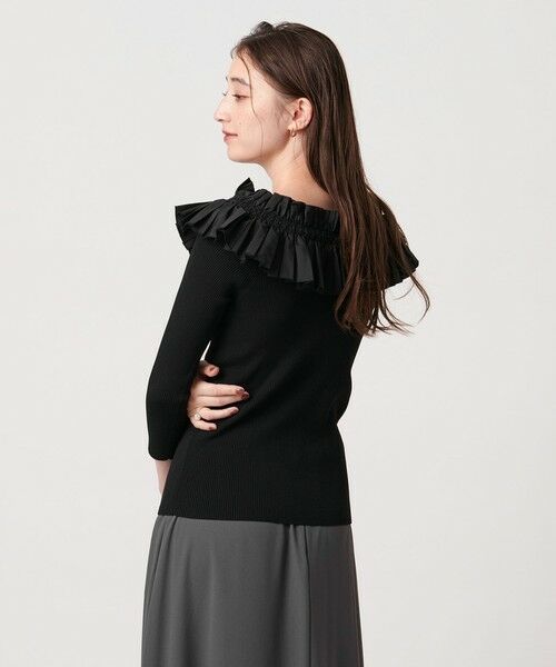UNITED ARROWS / ユナイテッドアローズ ニット・セーター | ギャザー オフショルダー 7分袖ニット ‐ウォッシャブル‐ | 詳細8