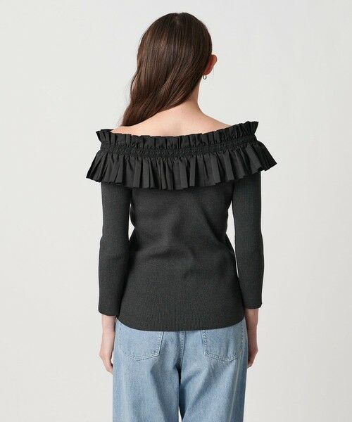 UNITED ARROWS / ユナイテッドアローズ ニット・セーター | ギャザー オフショルダー 7分袖ニット ‐ウォッシャブル‐ | 詳細20