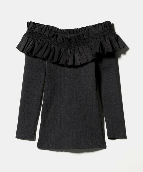 UNITED ARROWS / ユナイテッドアローズ ニット・セーター | ギャザー オフショルダー 7分袖ニット ‐ウォッシャブル‐ | 詳細21