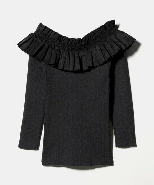 UNITED ARROWS / ユナイテッドアローズ ニット・セーター | ギャザー オフショルダー 7分袖ニット ‐ウォッシャブル‐ | 詳細23