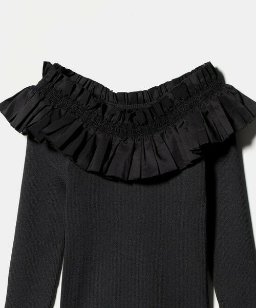 UNITED ARROWS / ユナイテッドアローズ ニット・セーター | ギャザー オフショルダー 7分袖ニット ‐ウォッシャブル‐ | 詳細24