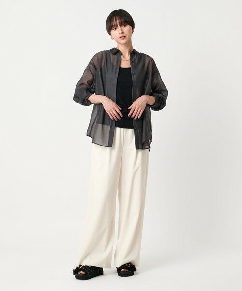 UNITED ARROWS / ユナイテッドアローズ その他パンツ | サテンウエスト イージーパンツ ホワイト -ウォッシャブル- | 詳細1