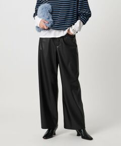 UNITED ARROWS / ユナイテッドアローズ その他パンツ | レザーライク ストレート パンツ ウォッシャブル