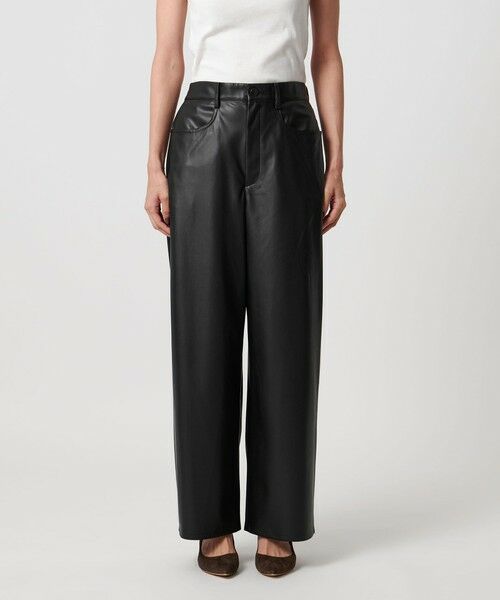UNITED ARROWS / ユナイテッドアローズ その他パンツ | レザーライク ストレート パンツ ウォッシャブル | 詳細6