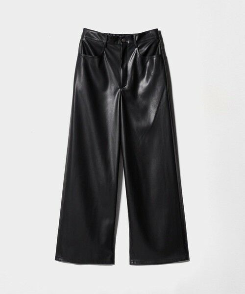 UNITED ARROWS / ユナイテッドアローズ その他パンツ | レザーライク ストレート パンツ ウォッシャブル | 詳細9