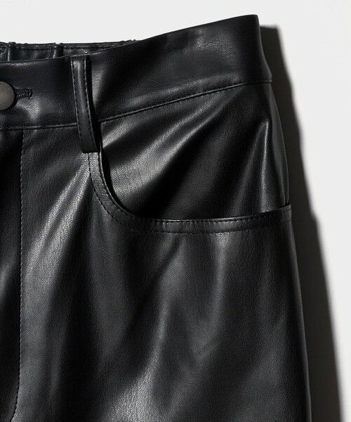 UNITED ARROWS / ユナイテッドアローズ その他パンツ | レザーライク ストレート パンツ ウォッシャブル | 詳細12