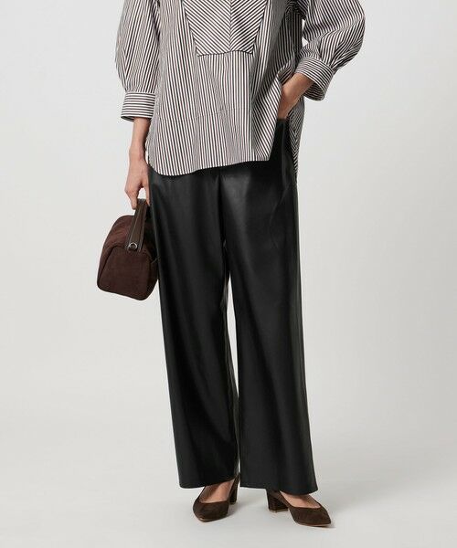 UNITED ARROWS / ユナイテッドアローズ その他パンツ | レザーライク ストレート パンツ ウォッシャブル | 詳細2