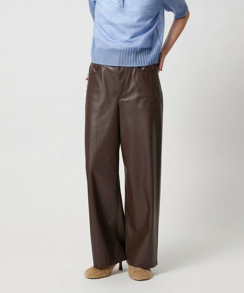 UNITED ARROWS / ユナイテッドアローズ その他パンツ | レザーライク ストレート パンツ ウォッシャブル | 詳細17
