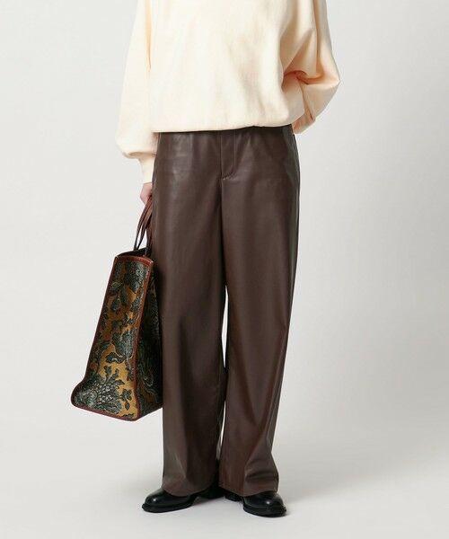 UNITED ARROWS / ユナイテッドアローズ その他パンツ | レザーライク ストレート パンツ ウォッシャブル | 詳細19
