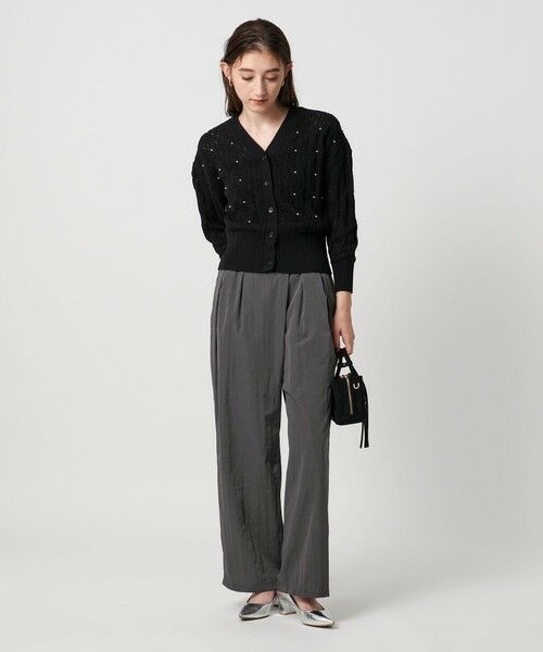 UNITED ARROWS / ユナイテッドアローズ その他パンツ | アシンメトリー タック ワイドパンツ はっ水 ウォッシャブル | 詳細9