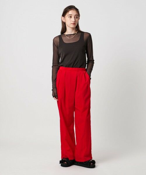 UNITED ARROWS / ユナイテッドアローズ その他パンツ | アシンメトリー タック ワイドパンツ はっ水 ウォッシャブル | 詳細20