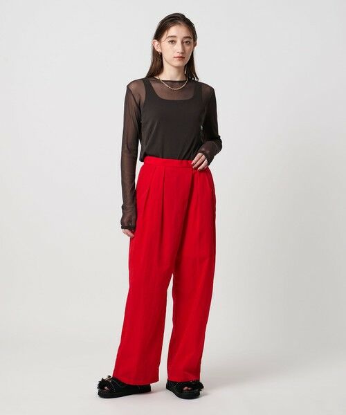 UNITED ARROWS / ユナイテッドアローズ その他パンツ | アシンメトリー タック ワイドパンツ はっ水 ウォッシャブル | 詳細21