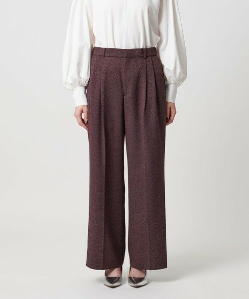 UNITED ARROWS / ユナイテッドアローズ スラックス・ドレスパンツ | 2タック メランジ ワイド パンツ ‐ウォッシャブル‐ | 詳細12