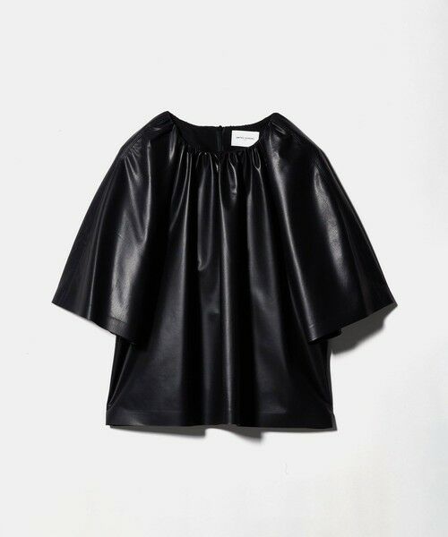 UNITED ARROWS / ユナイテッドアローズ シャツ・ブラウス | レザーライク ギャザー ブラウス ウォッシャブル | 詳細5