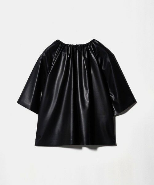 UNITED ARROWS / ユナイテッドアローズ シャツ・ブラウス | レザーライク ギャザー ブラウス ウォッシャブル | 詳細6