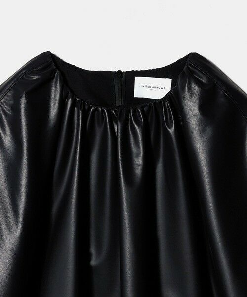 UNITED ARROWS / ユナイテッドアローズ シャツ・ブラウス | レザーライク ギャザー ブラウス ウォッシャブル | 詳細7