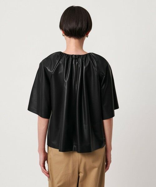 UNITED ARROWS / ユナイテッドアローズ シャツ・ブラウス | レザーライク ギャザー ブラウス ウォッシャブル | 詳細4