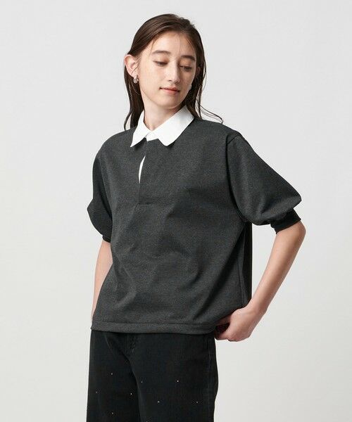 バイカラーバルーンスリーブポロシャツ （カットソー）｜UNITED