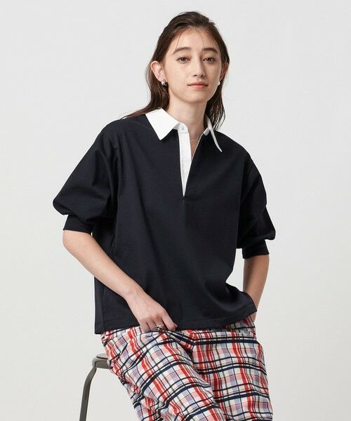 バイカラーバルーンスリーブポロシャツ （カットソー）｜UNITED