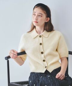 UNITED ARROWS / ユナイテッドアローズ ニット・セーター | フォックスカシミヤ ショートスリーブ ポロニット