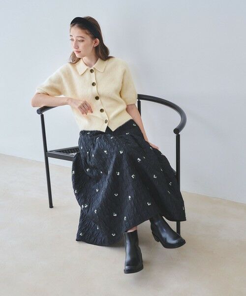 UNITED ARROWS / ユナイテッドアローズ ニット・セーター | フォックスカシミヤ ショートスリーブ ポロニット | 詳細3