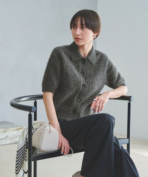 UNITED ARROWS / ユナイテッドアローズ ニット・セーター | フォックスカシミヤ ショートスリーブ ポロニット | 詳細8