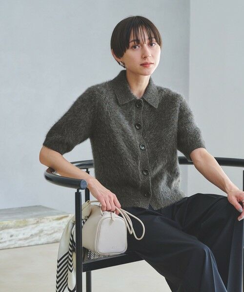 UNITED ARROWS / ユナイテッドアローズ ニット・セーター | フォックスカシミヤ ショートスリーブ ポロニット | 詳細9