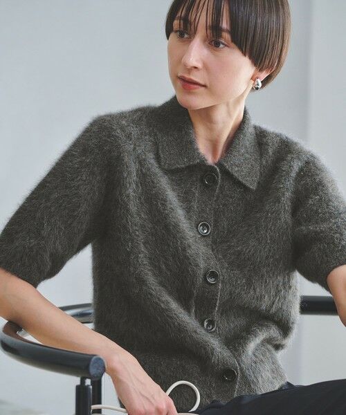 UNITED ARROWS / ユナイテッドアローズ ニット・セーター | フォックスカシミヤ ショートスリーブ ポロニット | 詳細10