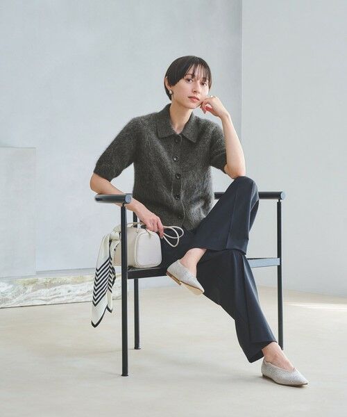 UNITED ARROWS / ユナイテッドアローズ ニット・セーター | フォックスカシミヤ ショートスリーブ ポロニット | 詳細11