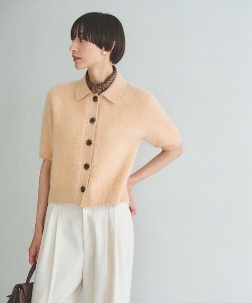 UNITED ARROWS / ユナイテッドアローズ ニット・セーター | フォックスカシミヤ ショートスリーブ ポロニット | 詳細17