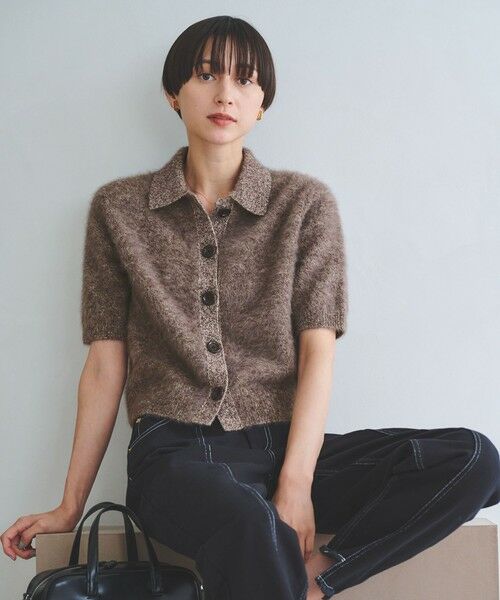 UNITED ARROWS / ユナイテッドアローズ ニット・セーター | フォックスカシミヤ ショートスリーブ ポロニット | 詳細26