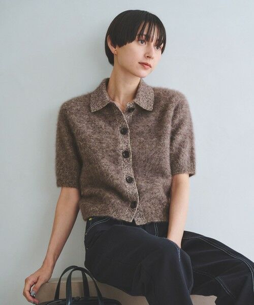 UNITED ARROWS / ユナイテッドアローズ ニット・セーター | フォックスカシミヤ ショートスリーブ ポロニット | 詳細27