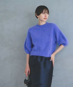 UNITED ARROWS / ユナイテッドアローズ ニット・セーター | フォックスカシミヤ パフ ハーフスリーブ ニット