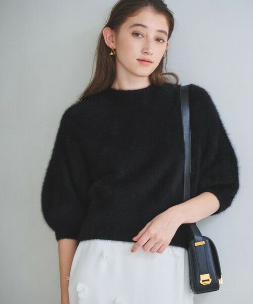 UNITED ARROWS / ユナイテッドアローズ ニット・セーター | フォックスカシミヤ パフ ハーフスリーブ ニット | 詳細1