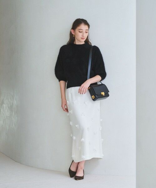 UNITED ARROWS / ユナイテッドアローズ ニット・セーター | フォックスカシミヤ パフ ハーフスリーブ ニット | 詳細3