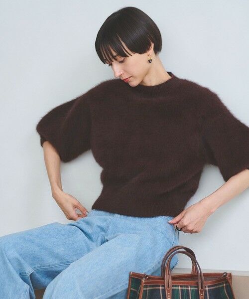 UNITED ARROWS / ユナイテッドアローズ ニット・セーター | フォックスカシミヤ パフ ハーフスリーブ ニット | 詳細10