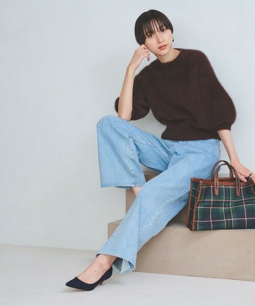 UNITED ARROWS / ユナイテッドアローズ ニット・セーター | フォックスカシミヤ パフ ハーフスリーブ ニット | 詳細12