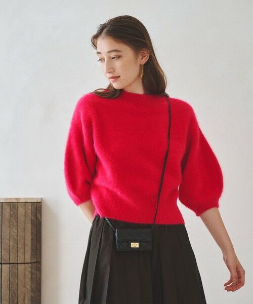 UNITED ARROWS / ユナイテッドアローズ ニット・セーター | フォックスカシミヤ パフ ハーフスリーブ ニット | 詳細14