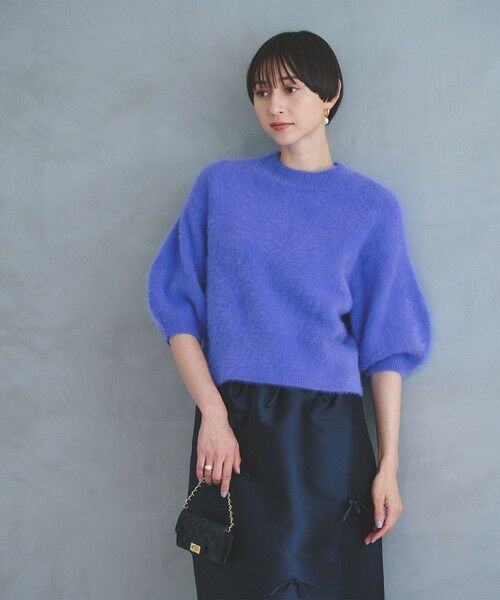 UNITED ARROWS / ユナイテッドアローズ ニット・セーター | フォックスカシミヤ パフ ハーフスリーブ ニット | 詳細17