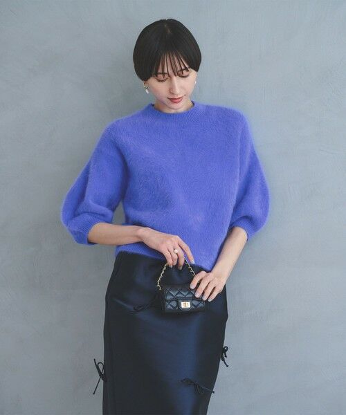 UNITED ARROWS / ユナイテッドアローズ ニット・セーター | フォックスカシミヤ パフ ハーフスリーブ ニット | 詳細18