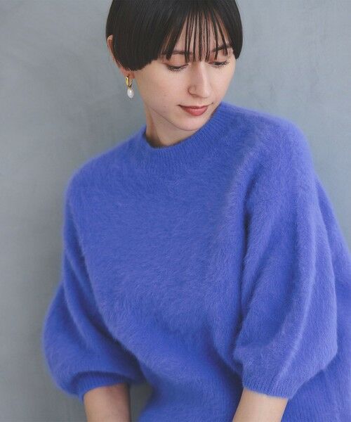 UNITED ARROWS / ユナイテッドアローズ ニット・セーター | フォックスカシミヤ パフ ハーフスリーブ ニット | 詳細19