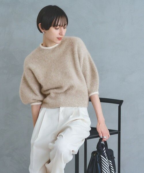 UNITED ARROWS / ユナイテッドアローズ ニット・セーター | フォックスカシミヤ パフ ハーフスリーブ ニット | 詳細21